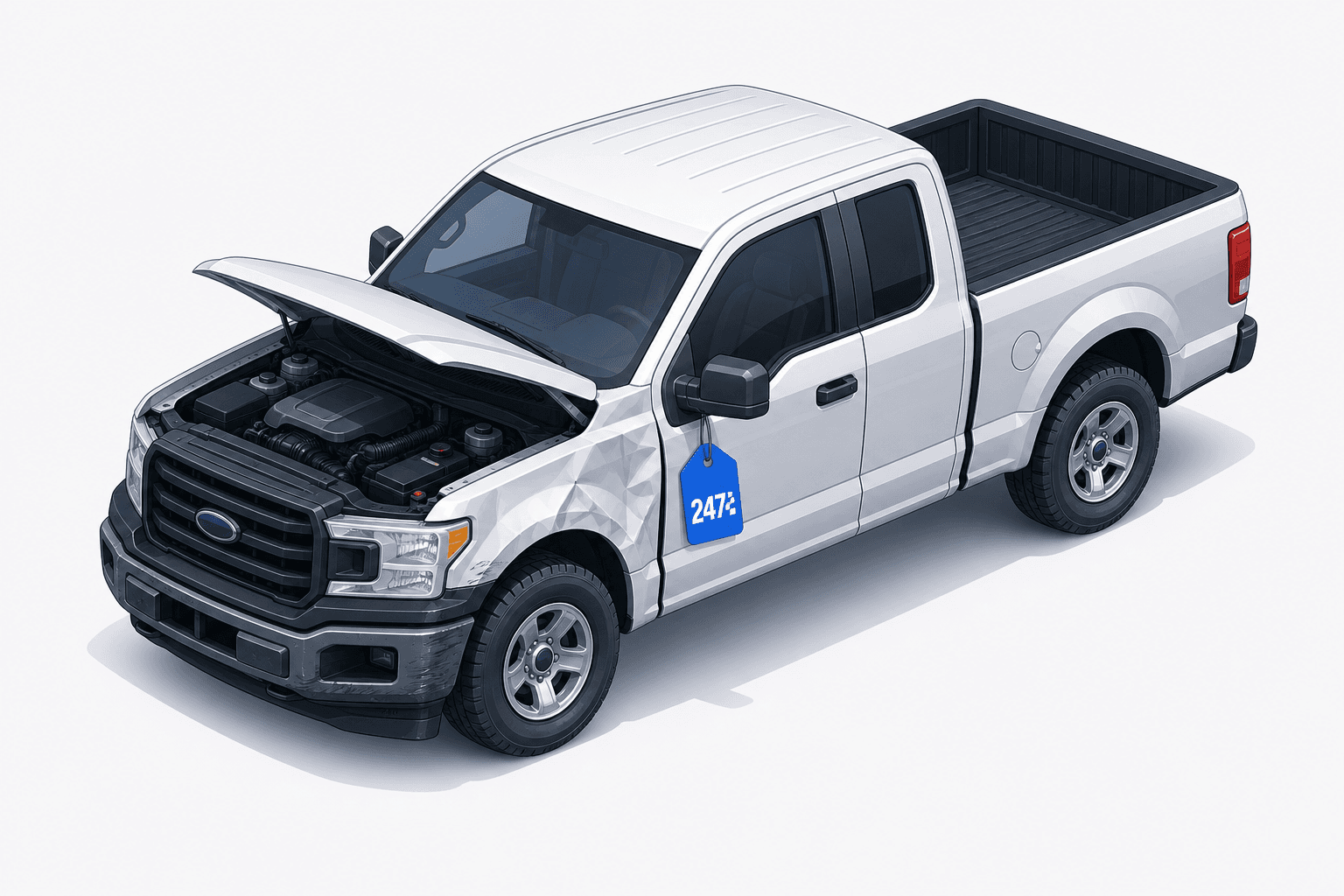 Pickup/camioneta usada con refacciones disponibles en el yonque